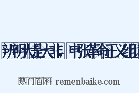 辨明大是大非，申张革命正义组词是什么意思的图片